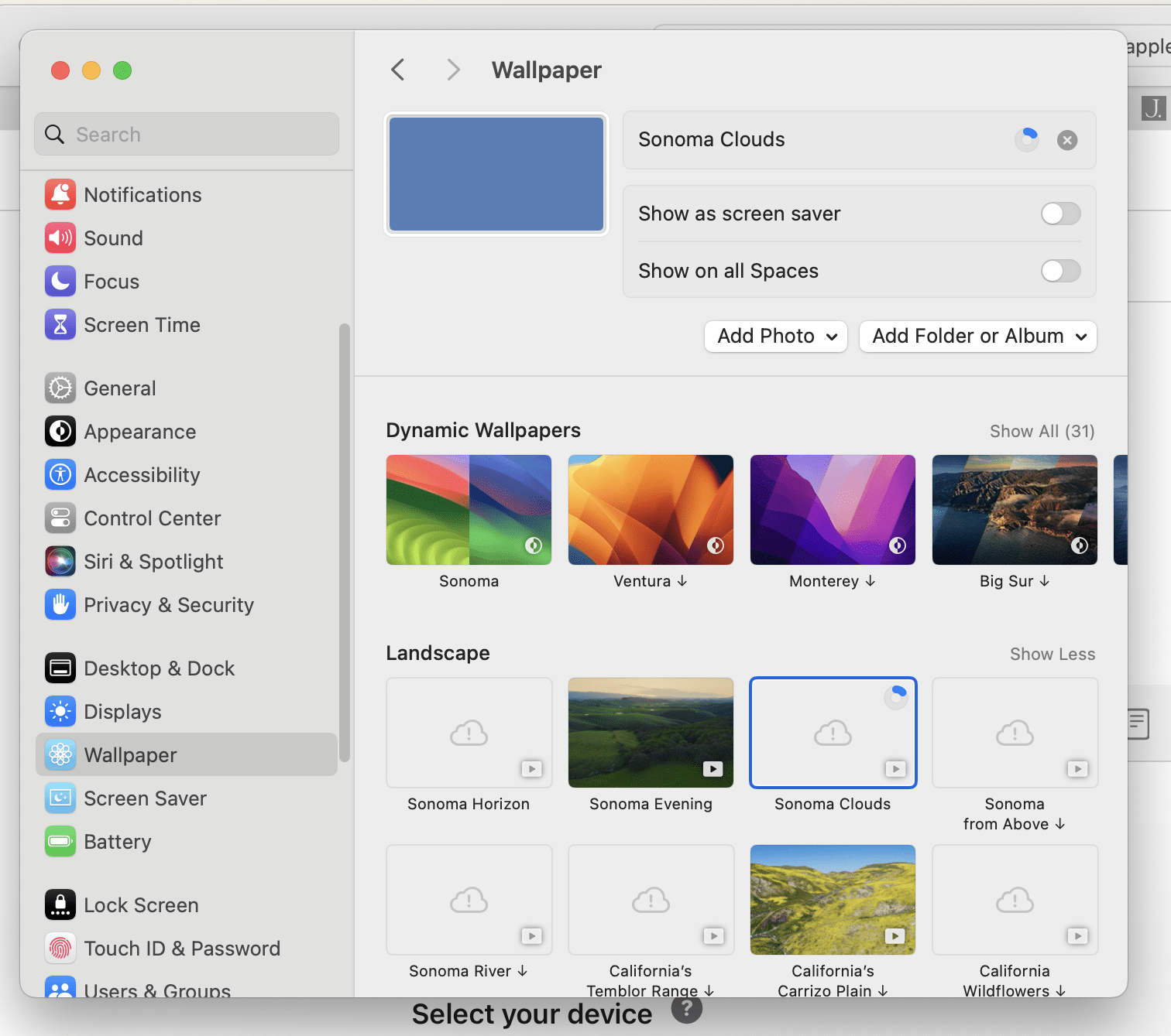 Can't Change Wallpaper in macOS Sonoma Apple Community