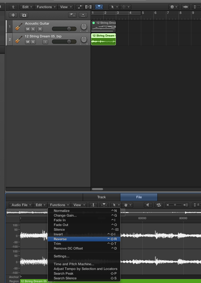 how to reverse audio in logic pro X? Othe… Apple Community
