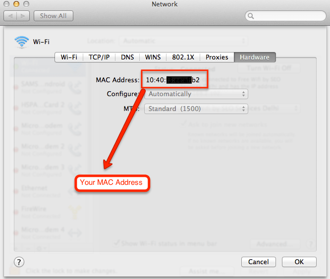 how to get mac address in macbook pro Apple Community
