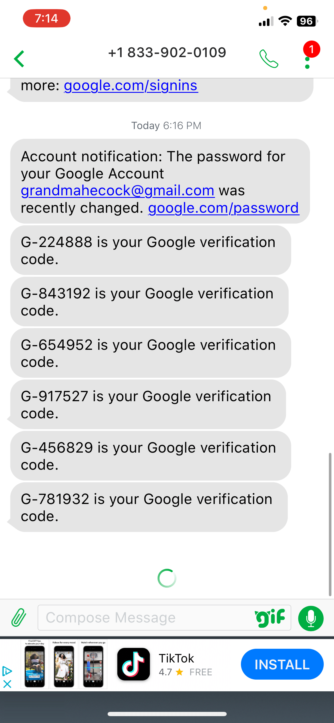 Google verification code text messages on… Apple Community