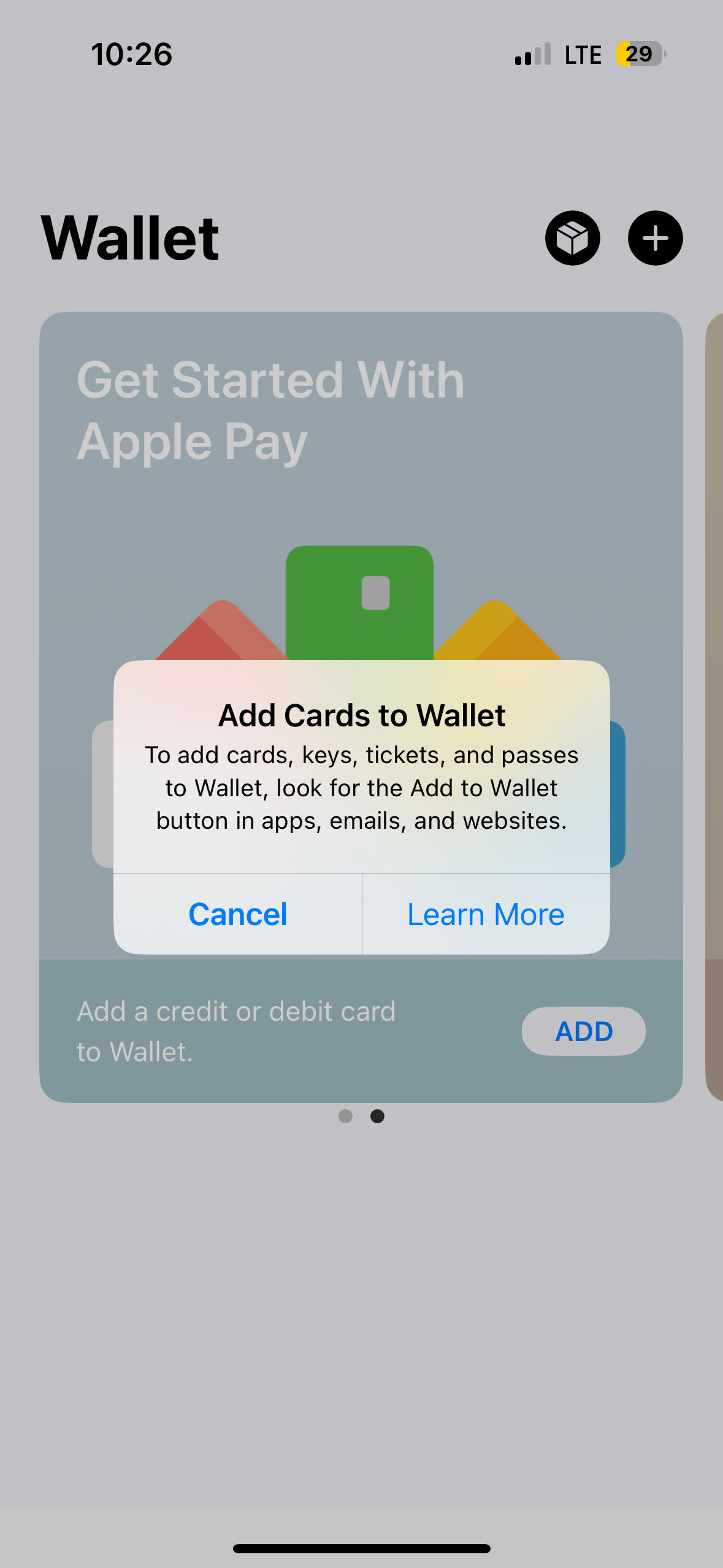 Wallet button is not accepting to add a… Apple Community