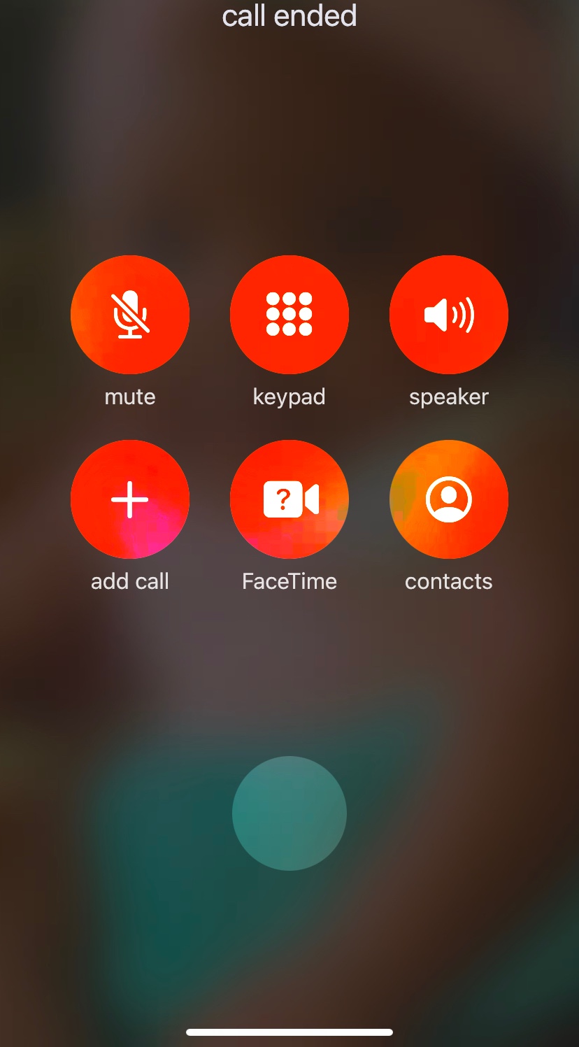 The buttons when I end a call are red and… Apple Community