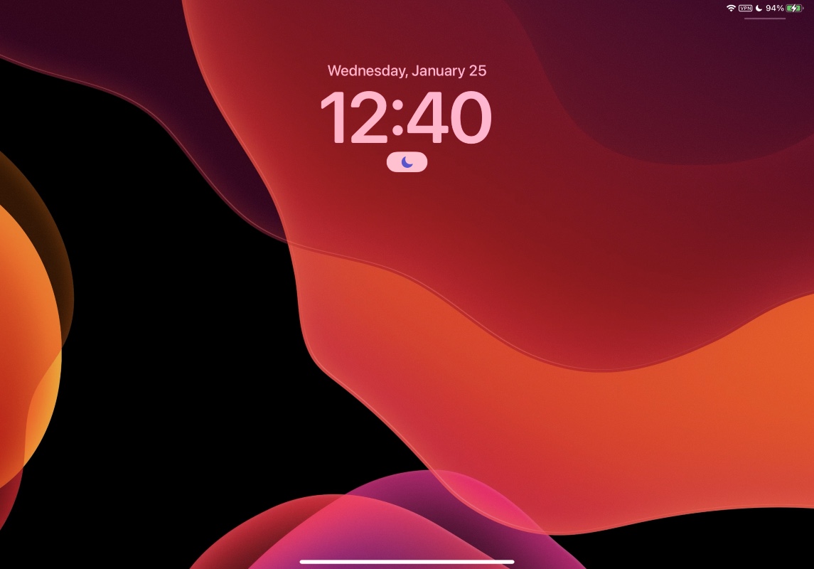 Clock on lock screen is now translucent o… Apple Community