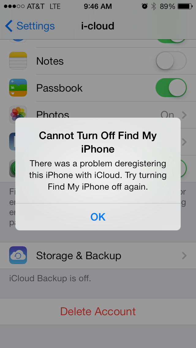 Cannot Turn Off Find My iPhone There was … Apple Community