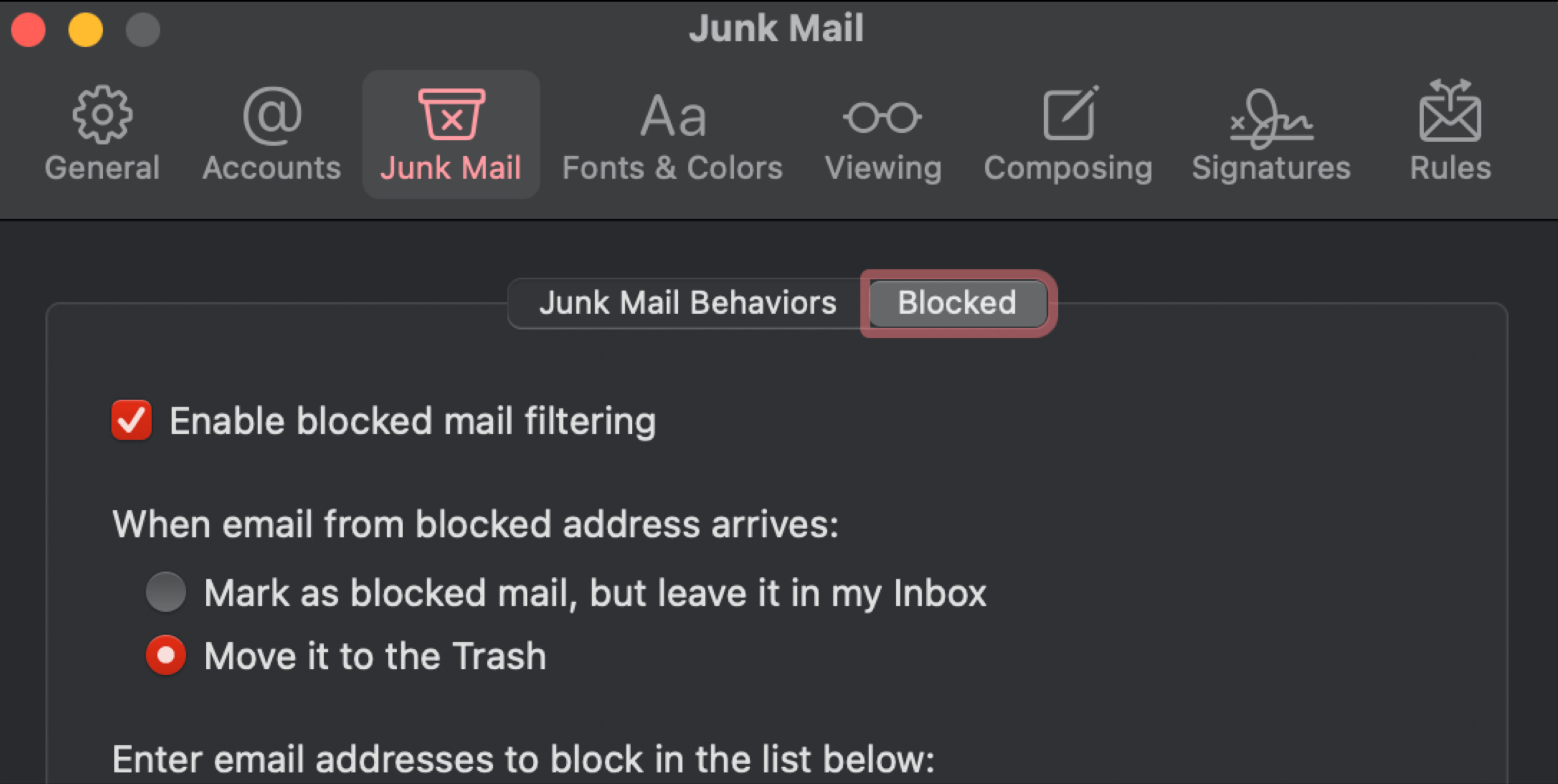Blocked Mail Senders Preferences Suggesti… Apple Community