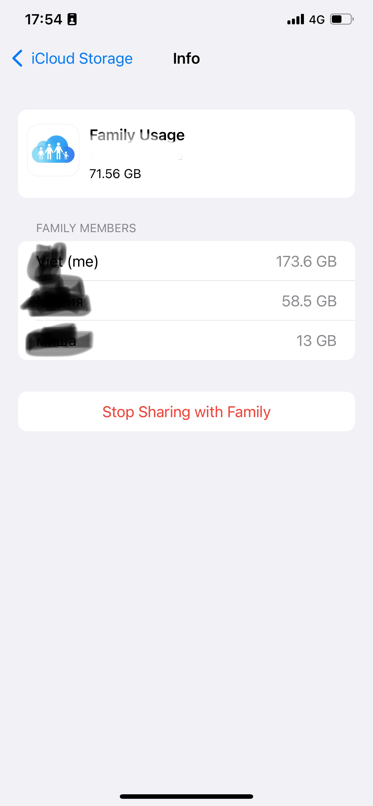 Removing a member from iCloud+ Family Sha… Apple Community
