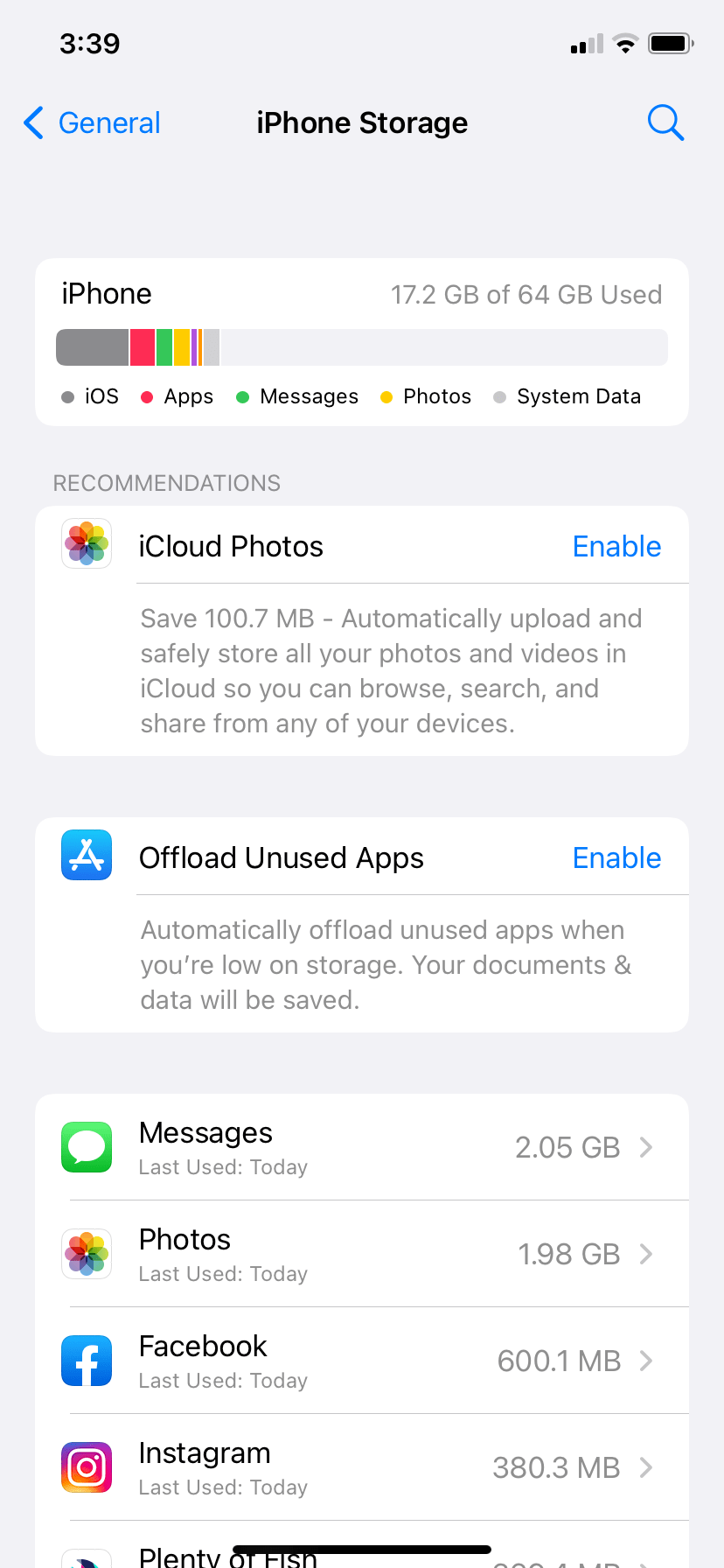 My iPhone storage is full and I can't get… Apple Community