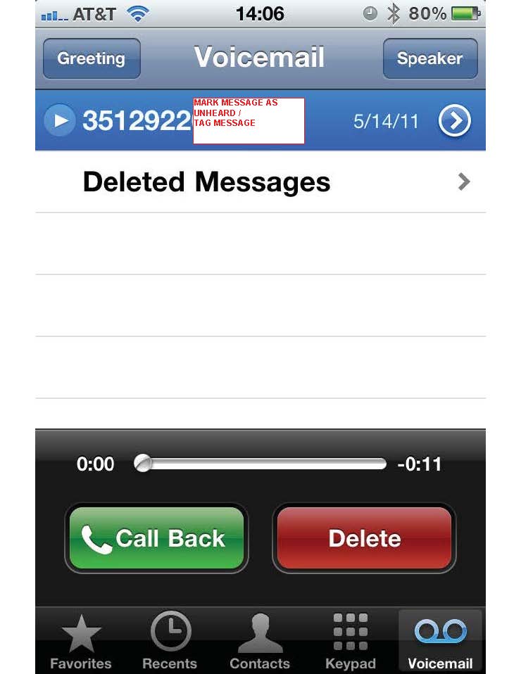 Marking a heard voicemail message as "Unh… Apple Community