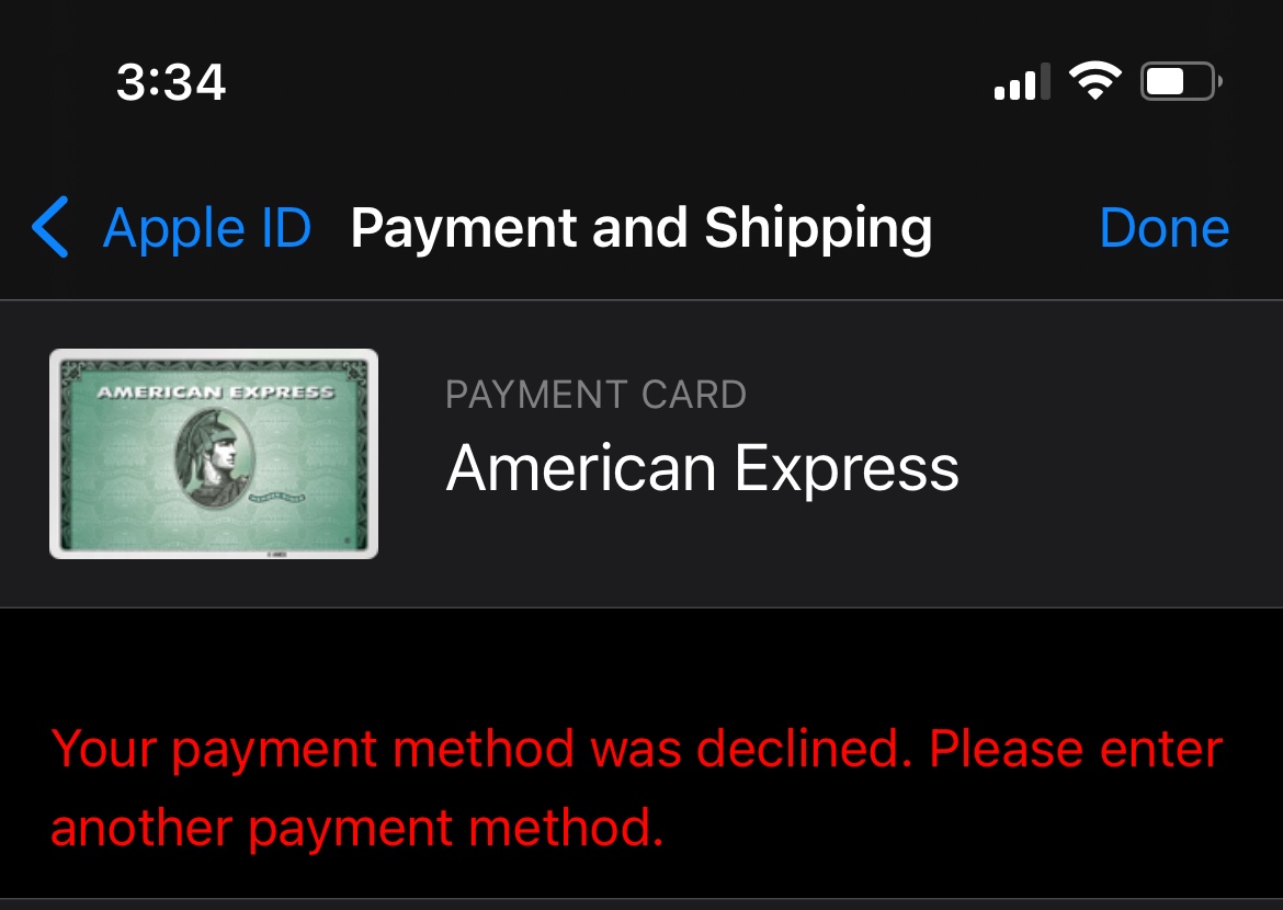My payment method is declined, again and … Apple Community