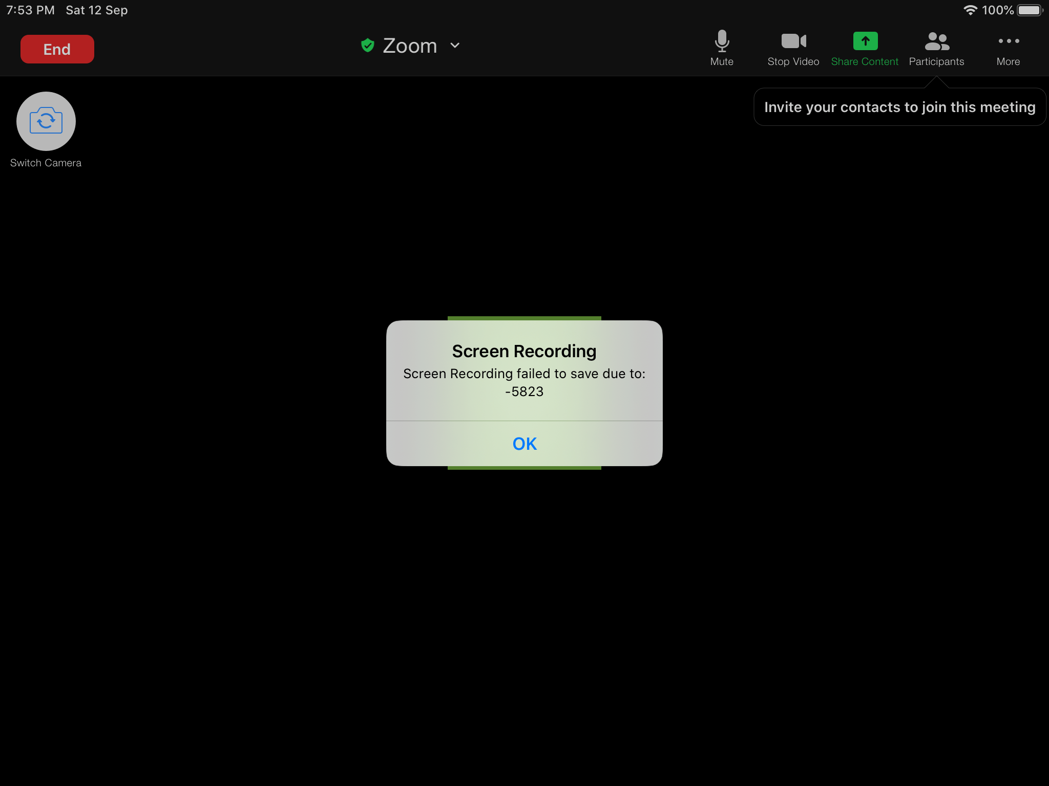 iPad5 Zoom recording Apple Community