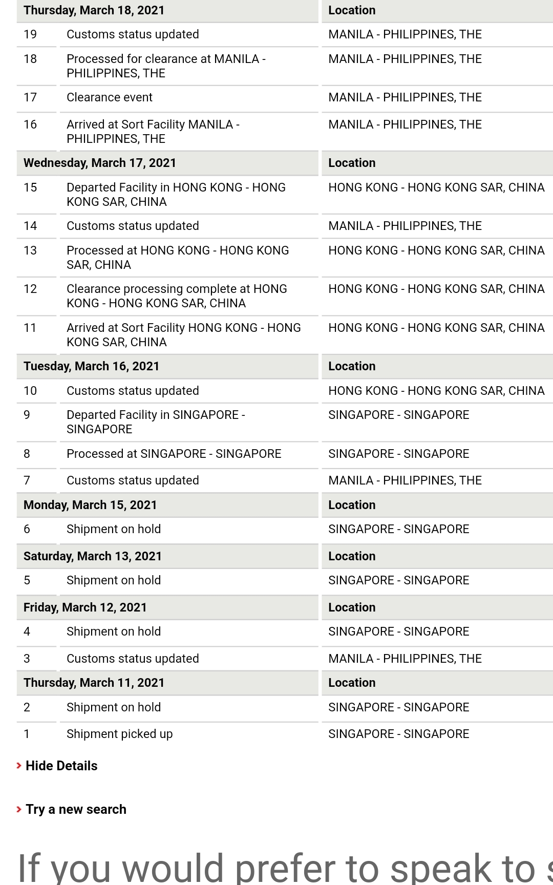Shipment on Hold (DHL Singapore) - Apple Community