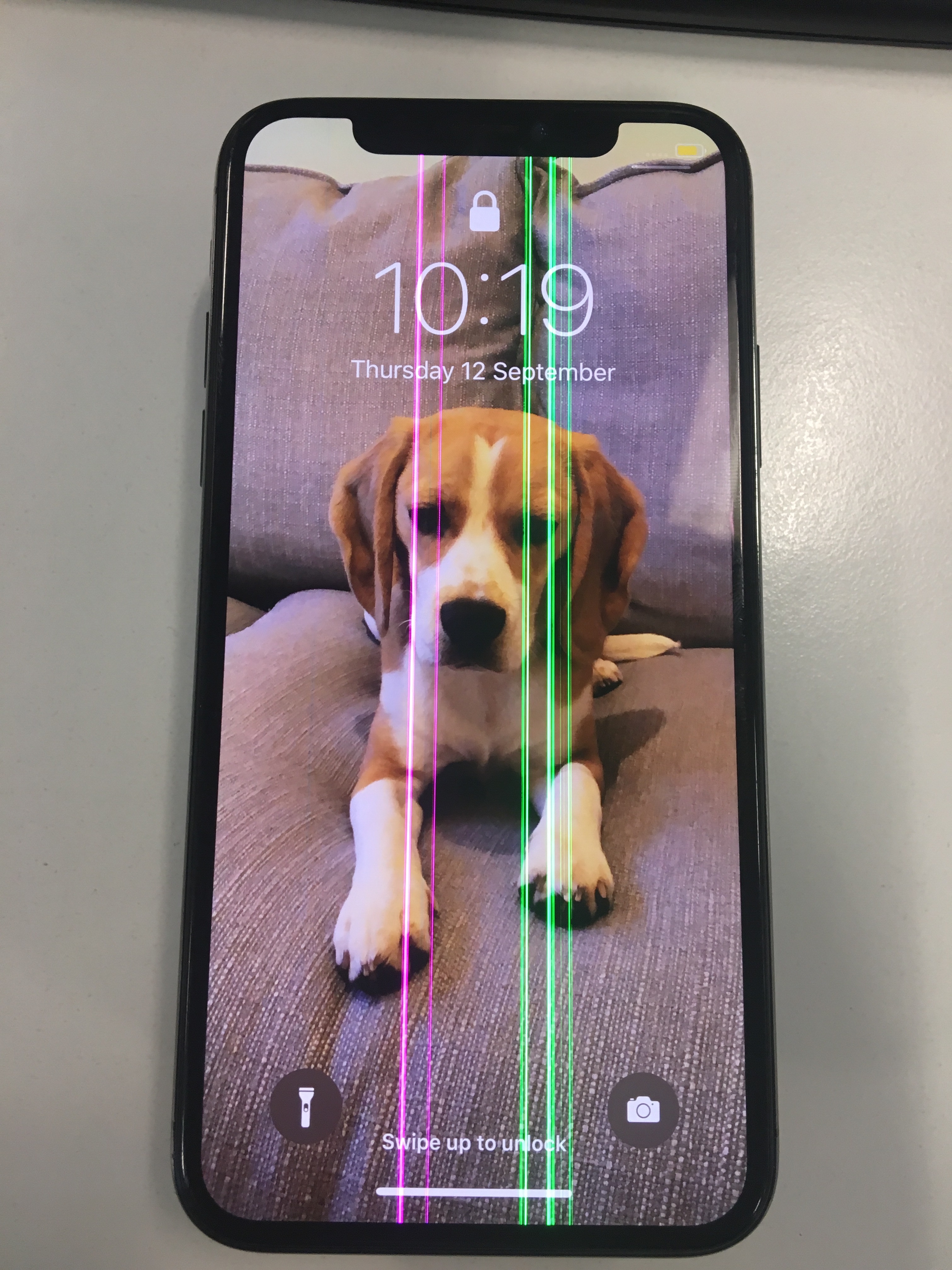 Green and pink lines on display! Apple Community