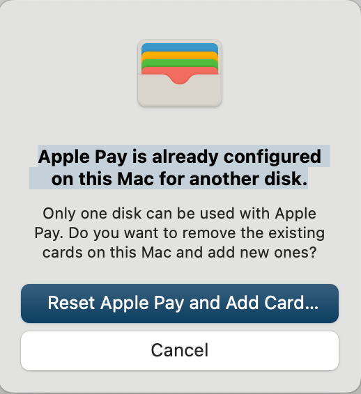 Apple Pay is already configured on this M… Apple Community
