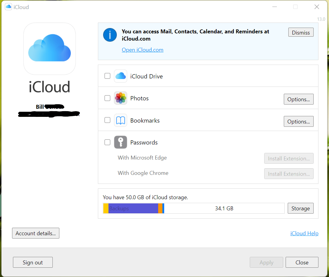 icloud app for windows does not show mail… Apple Community