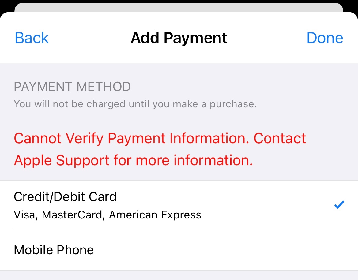 Verify Payment Information Apple Community
