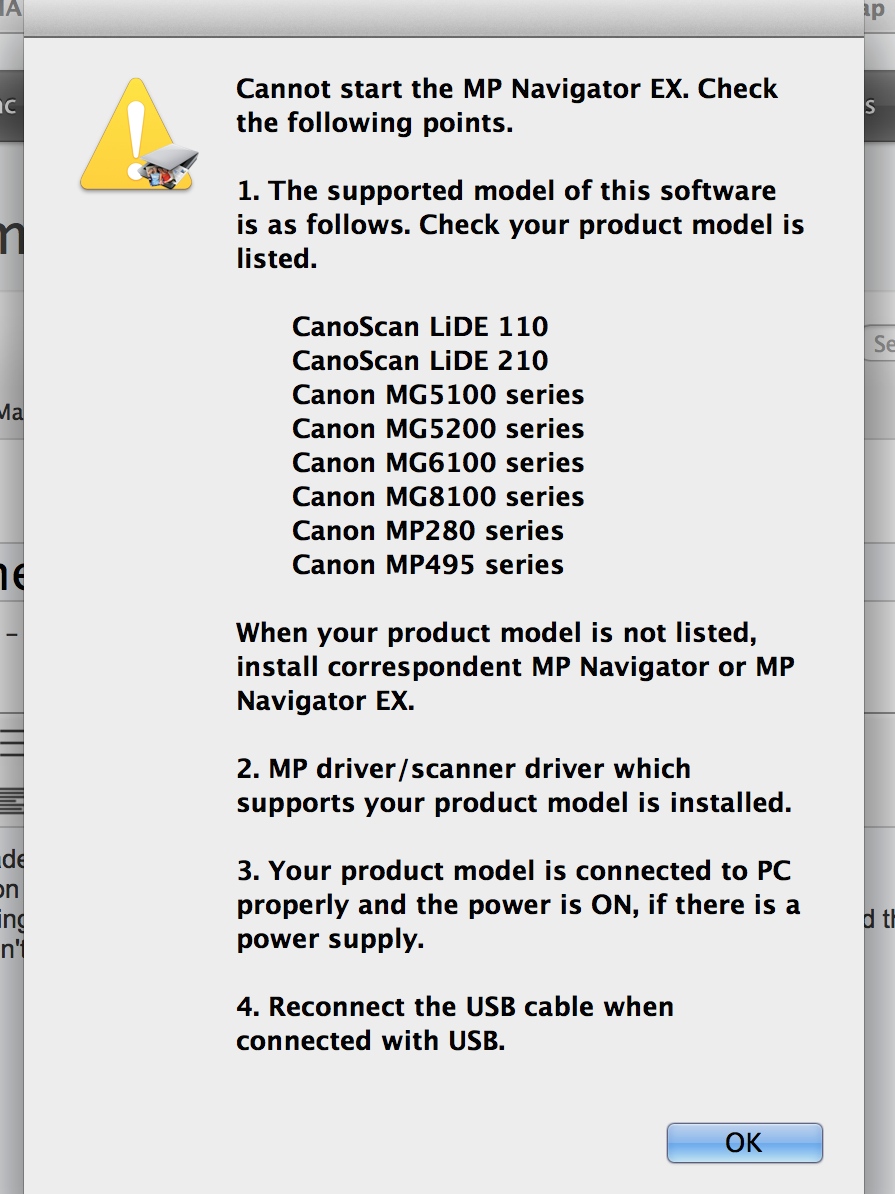 Canon MG5140 scanner not working Apple Community