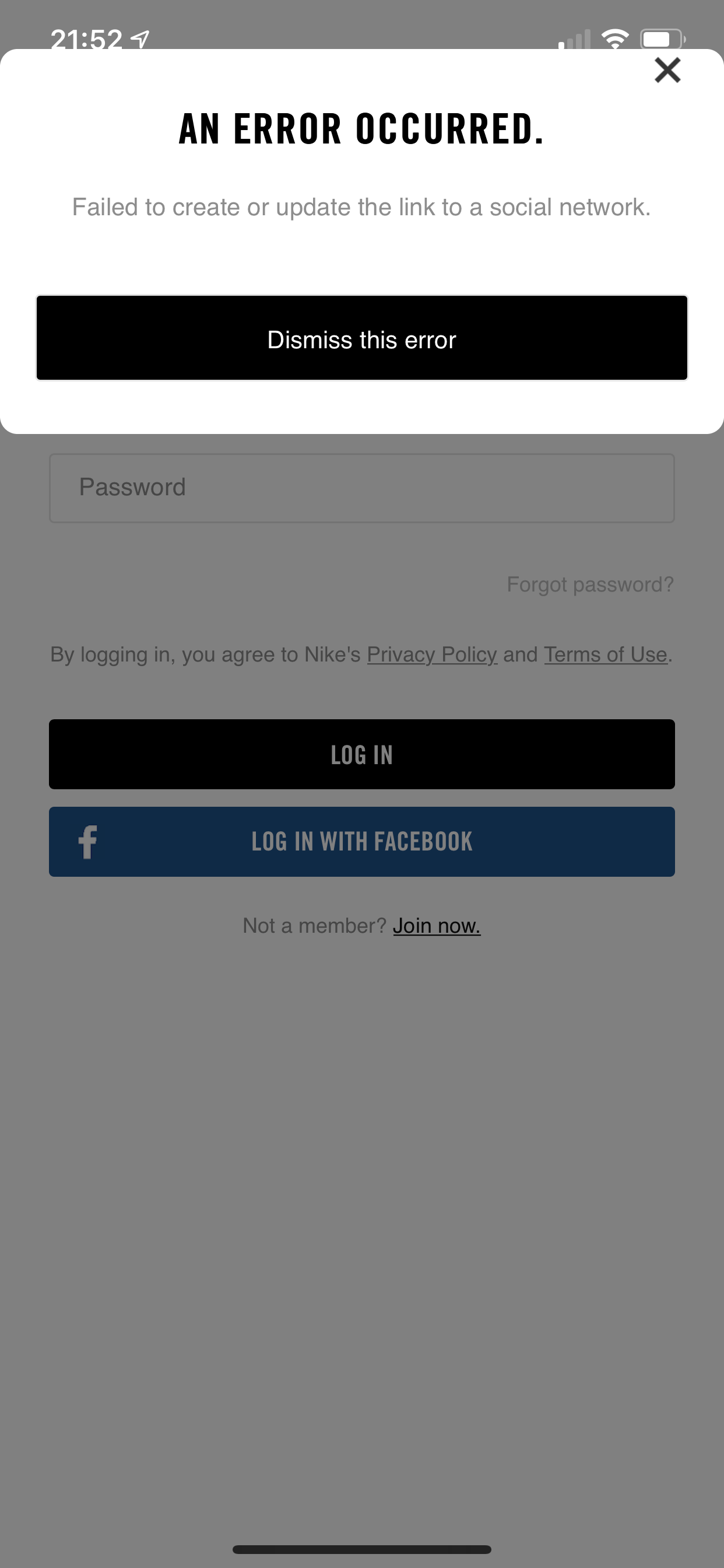 NIKE RUN APP ERROR Apple Community