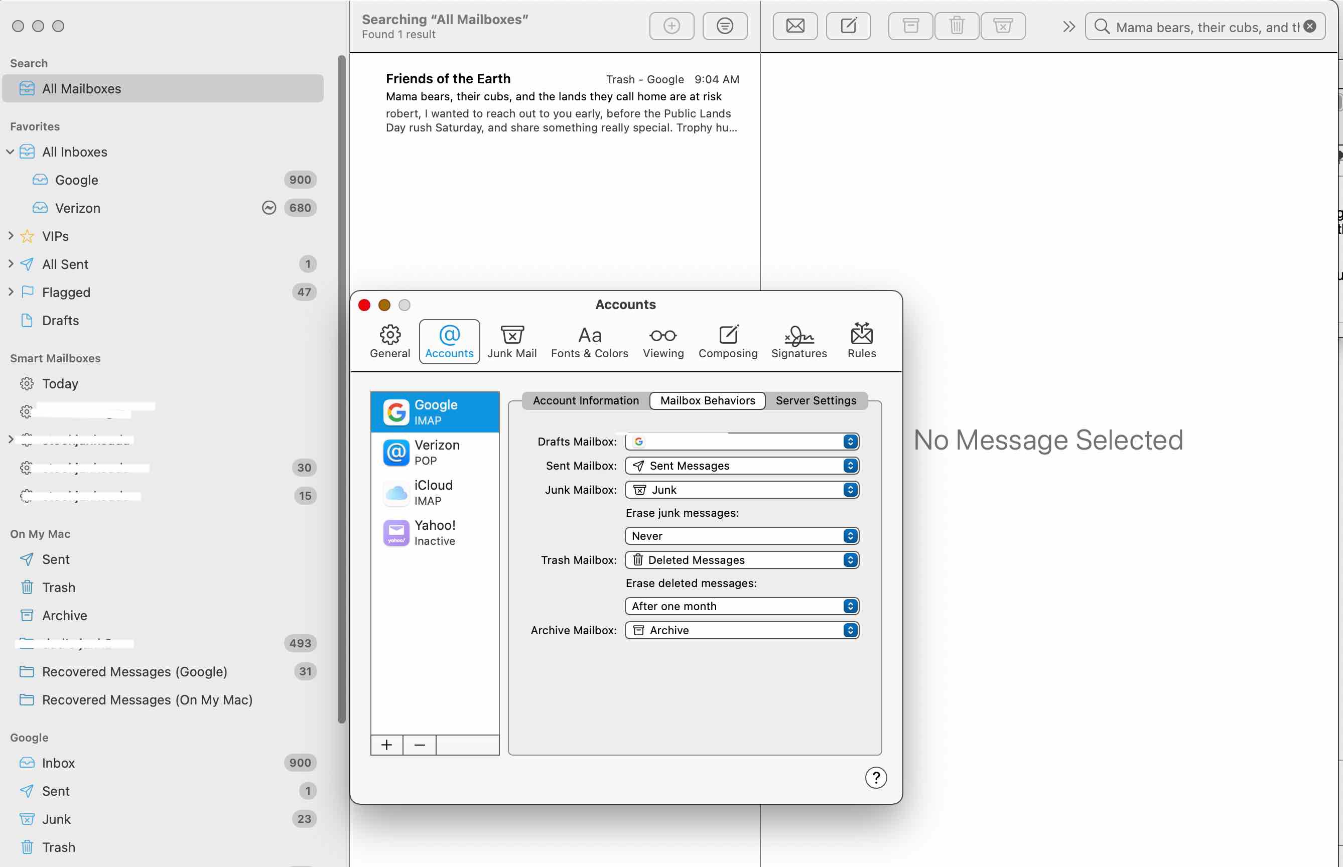 deleted mail not deleted but not in tras… Apple Community