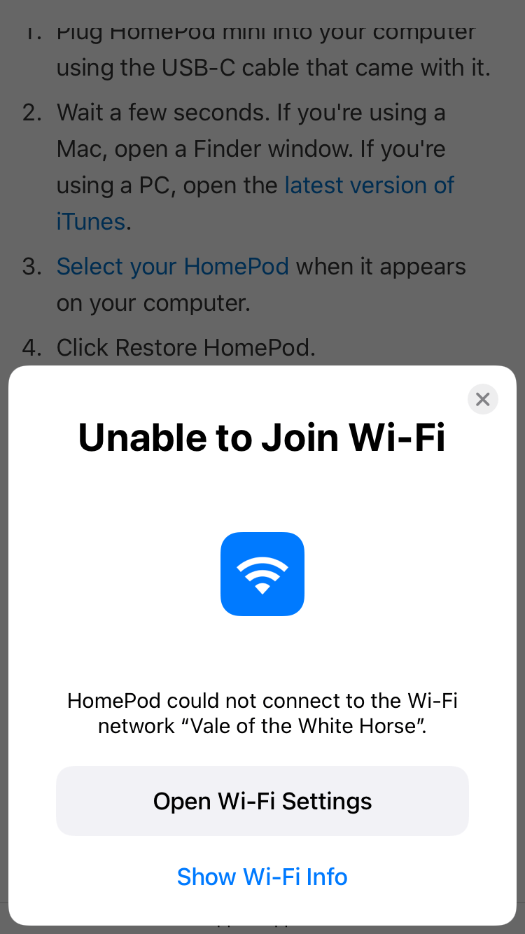HomeKit Cannot Connect to HomePod Mini Apple Community