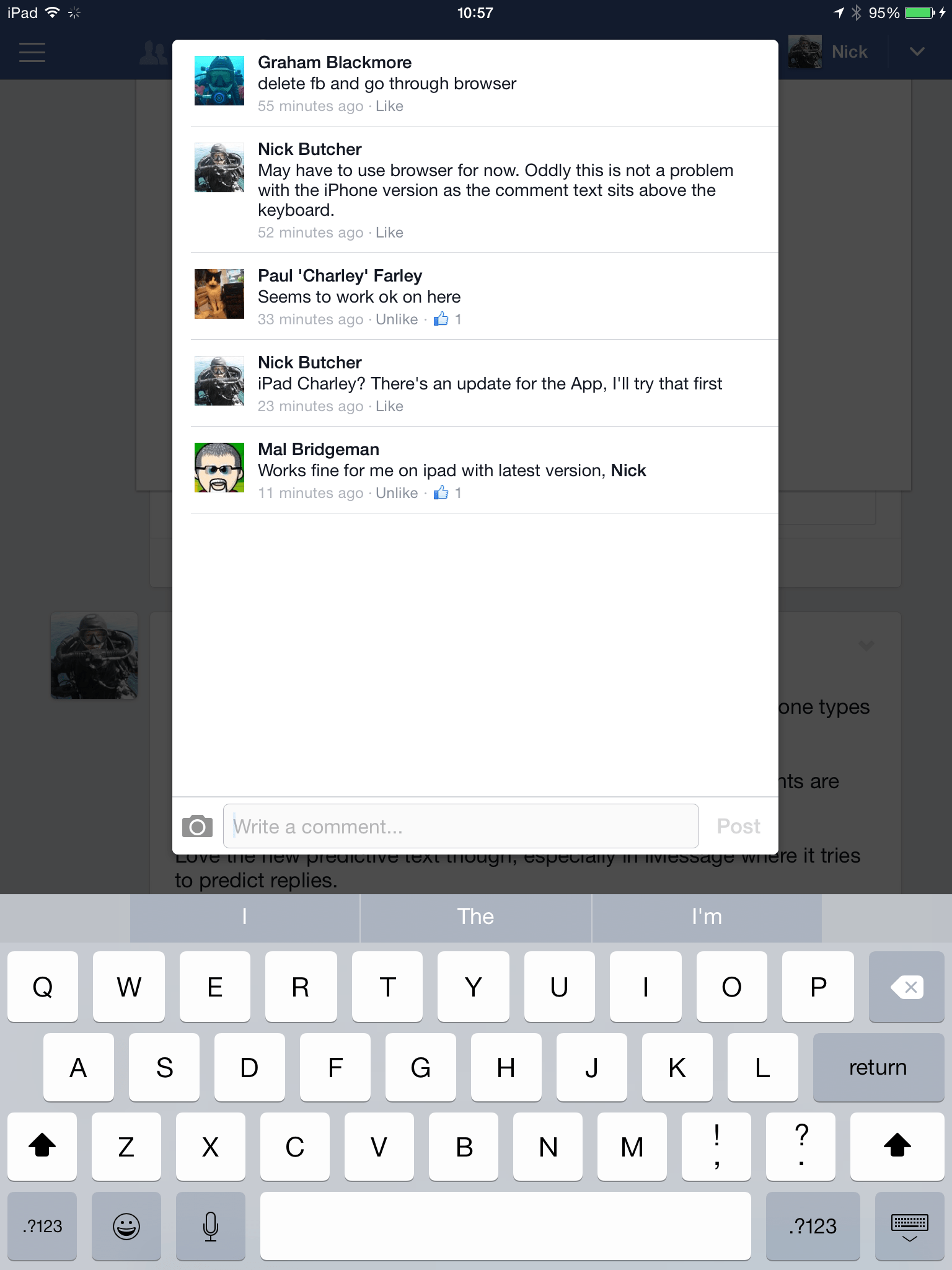 Cannot see Facebook comments when typing … Apple Community