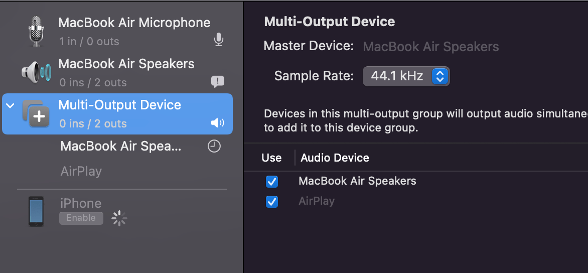 audio midi multi output device airplay … Apple Community