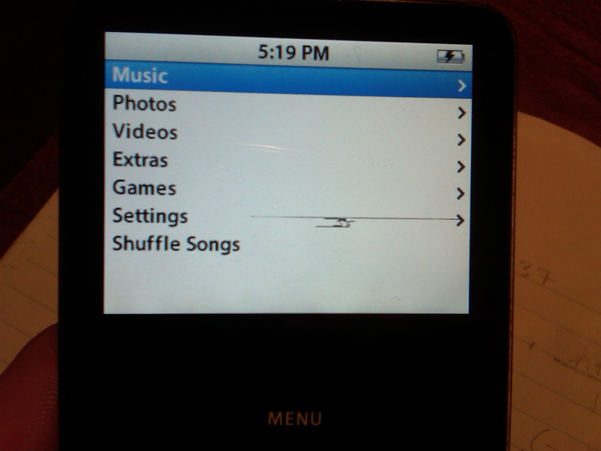 iPod classic lines on screen Apple Community