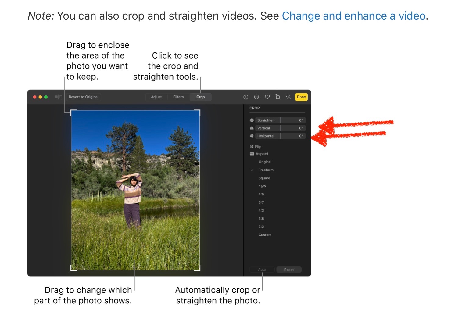 Straighten photos Apple Community