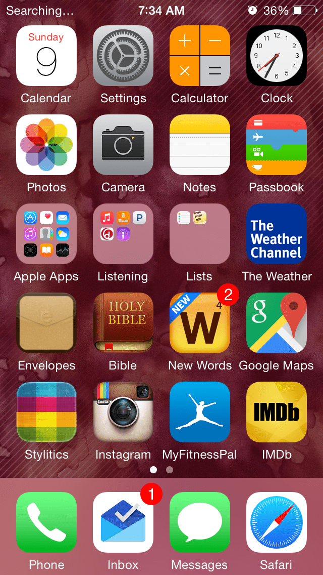 "Searching" for signal Apple Community