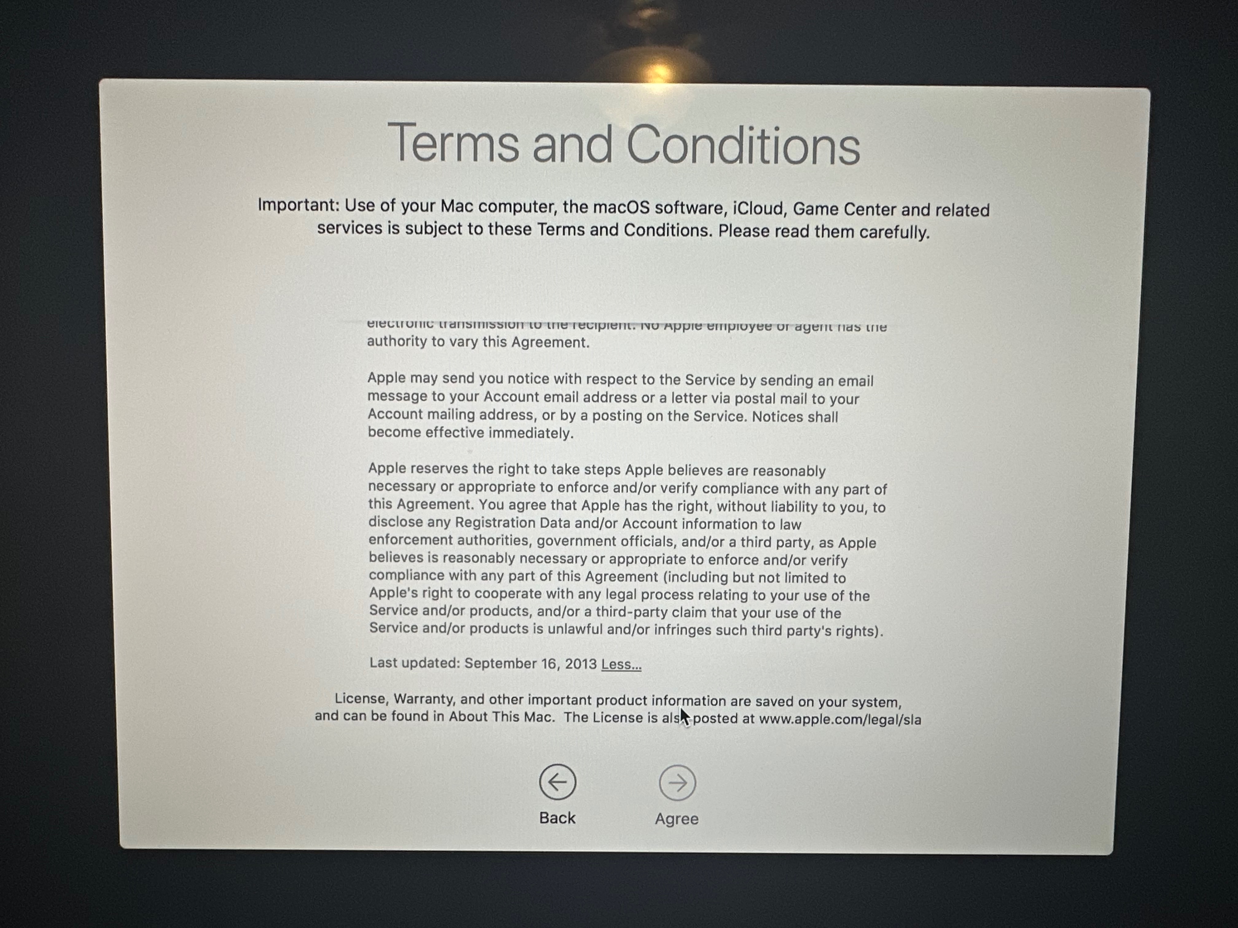 Can&rsquo;t accept terms &amp; conditions after upd… - Apple Community
