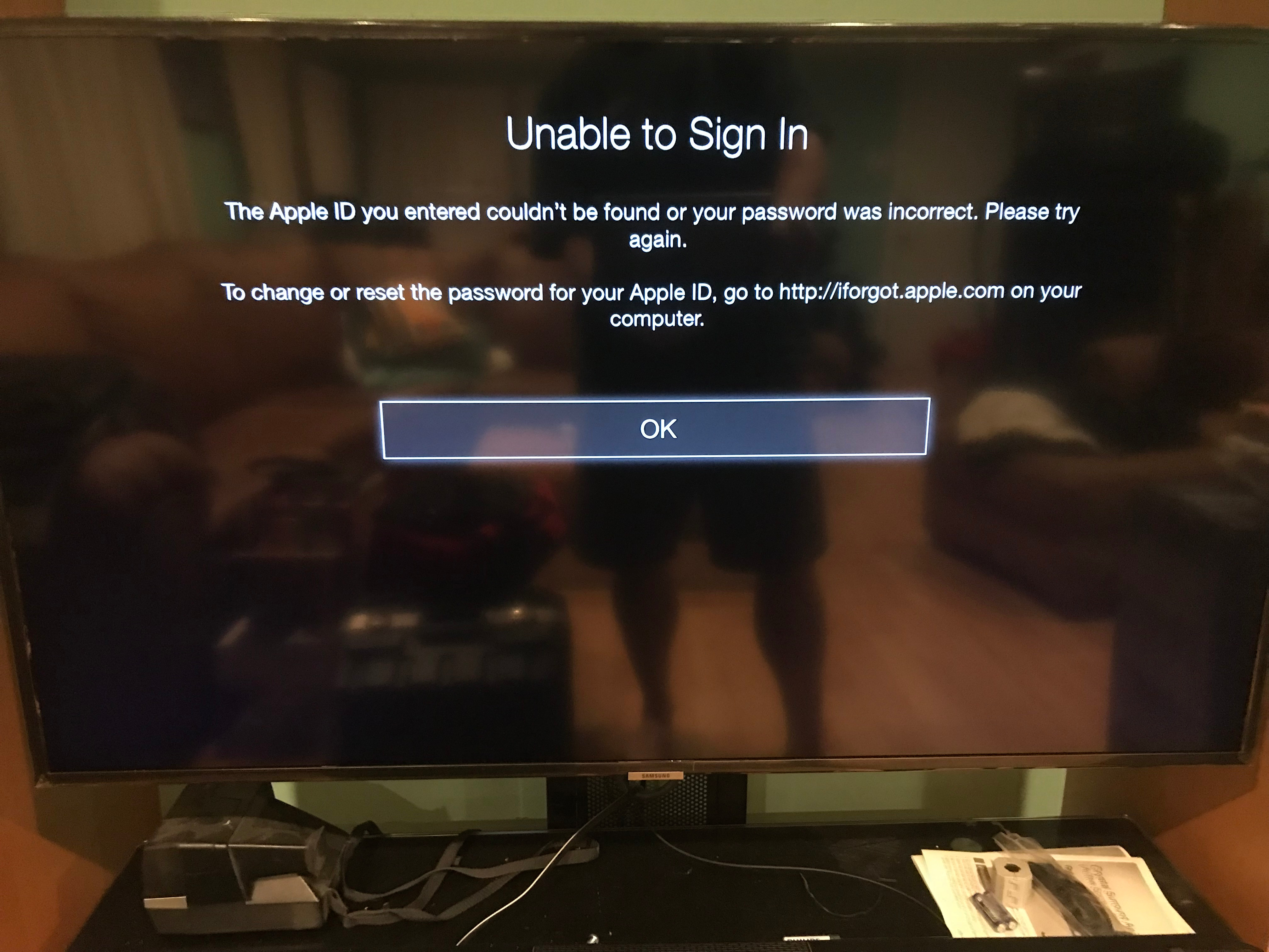 Apple TV Won't Login to HomeShare Apple Community