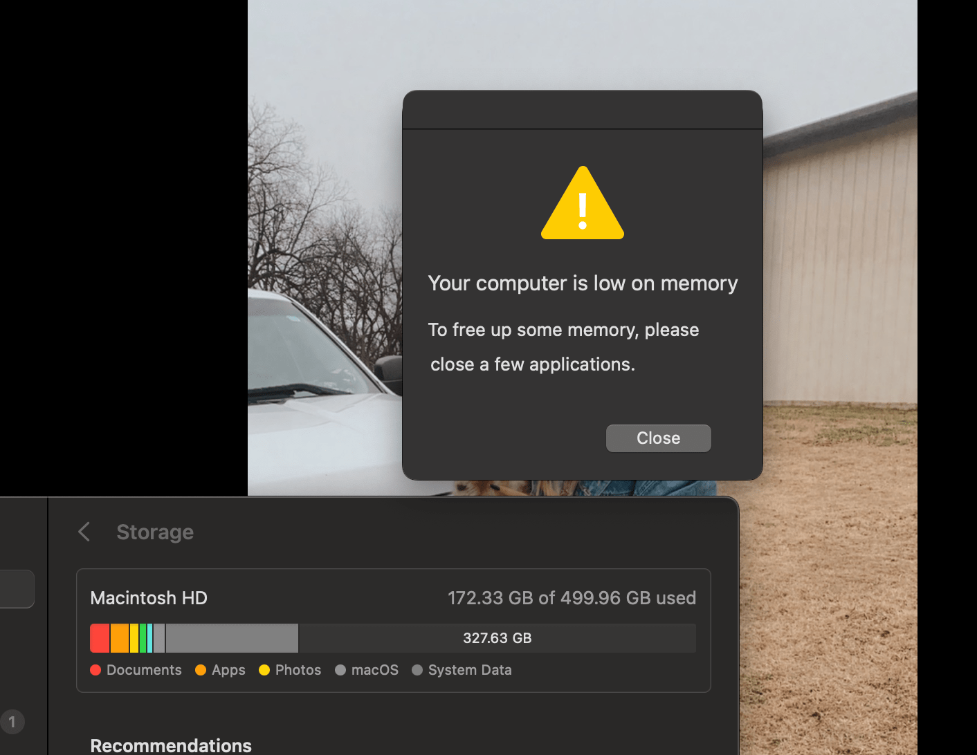Low on memory Apple Community