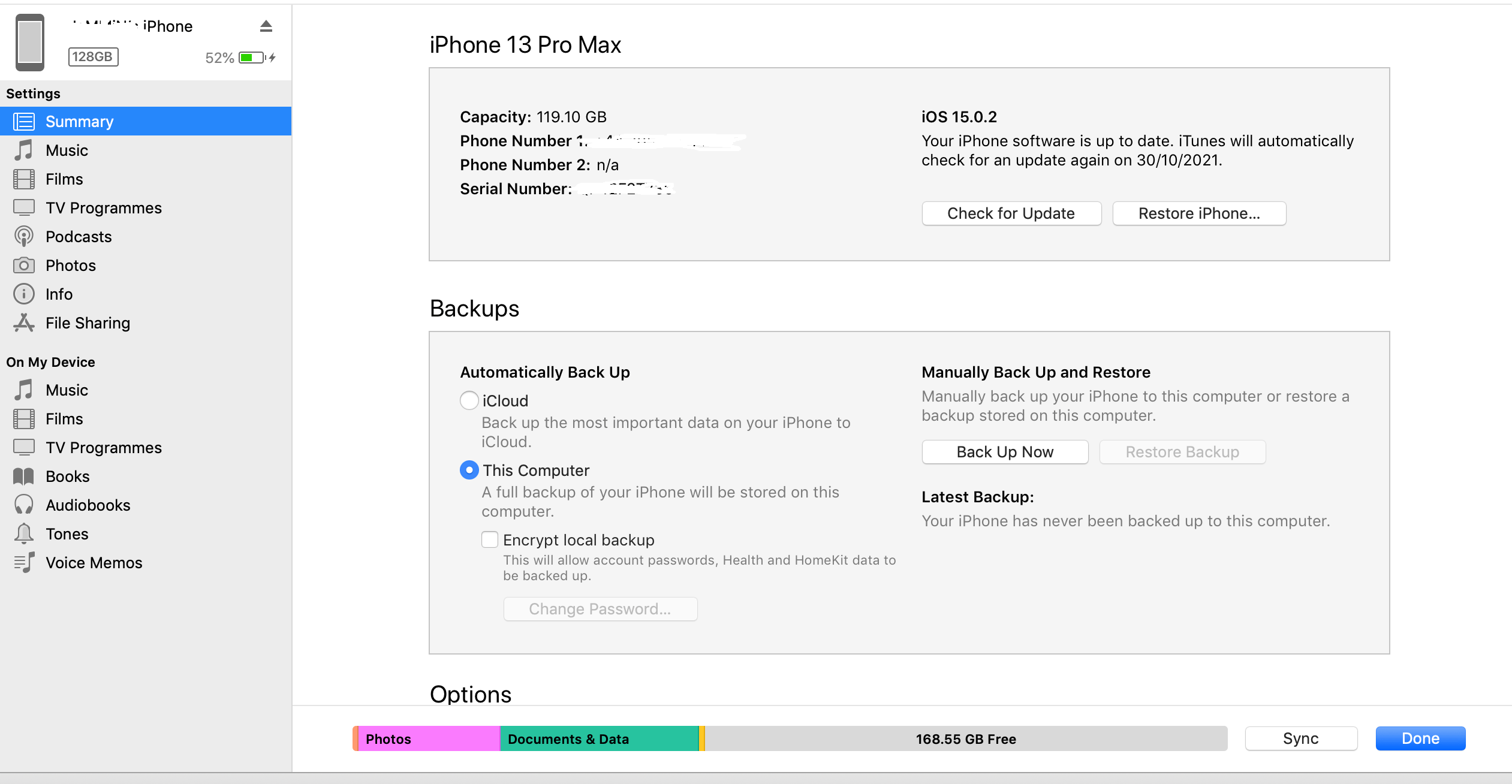 iPhone storage says zero KB used Apple Community