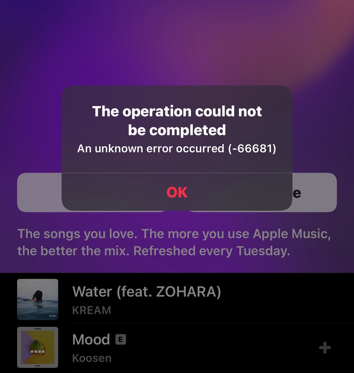 error message code 66681. Apple Community