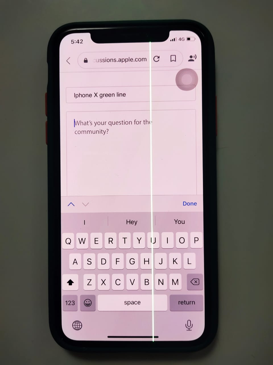 Iphone X green line Apple Community