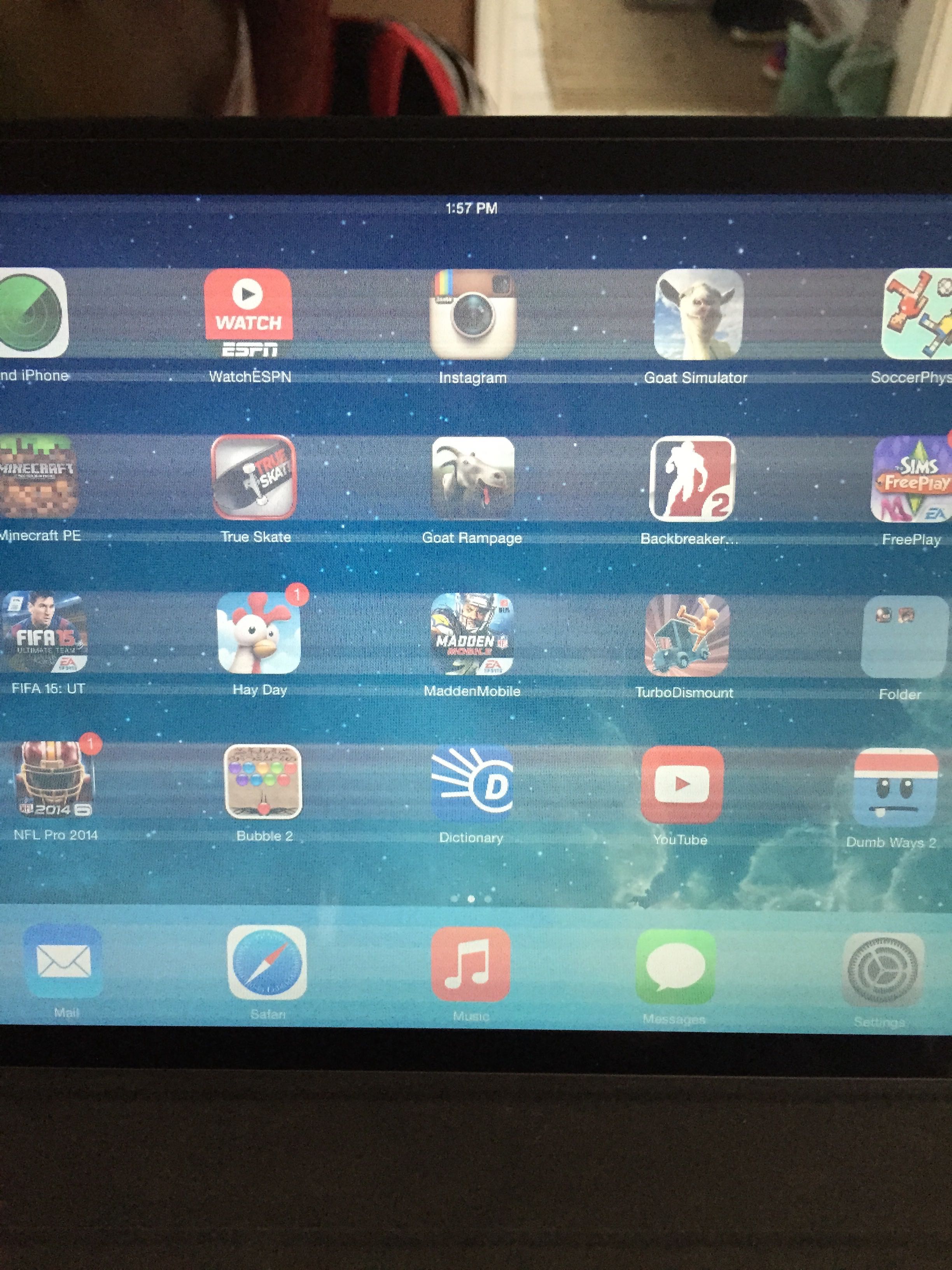 iPad mini screen streak lines Apple Community