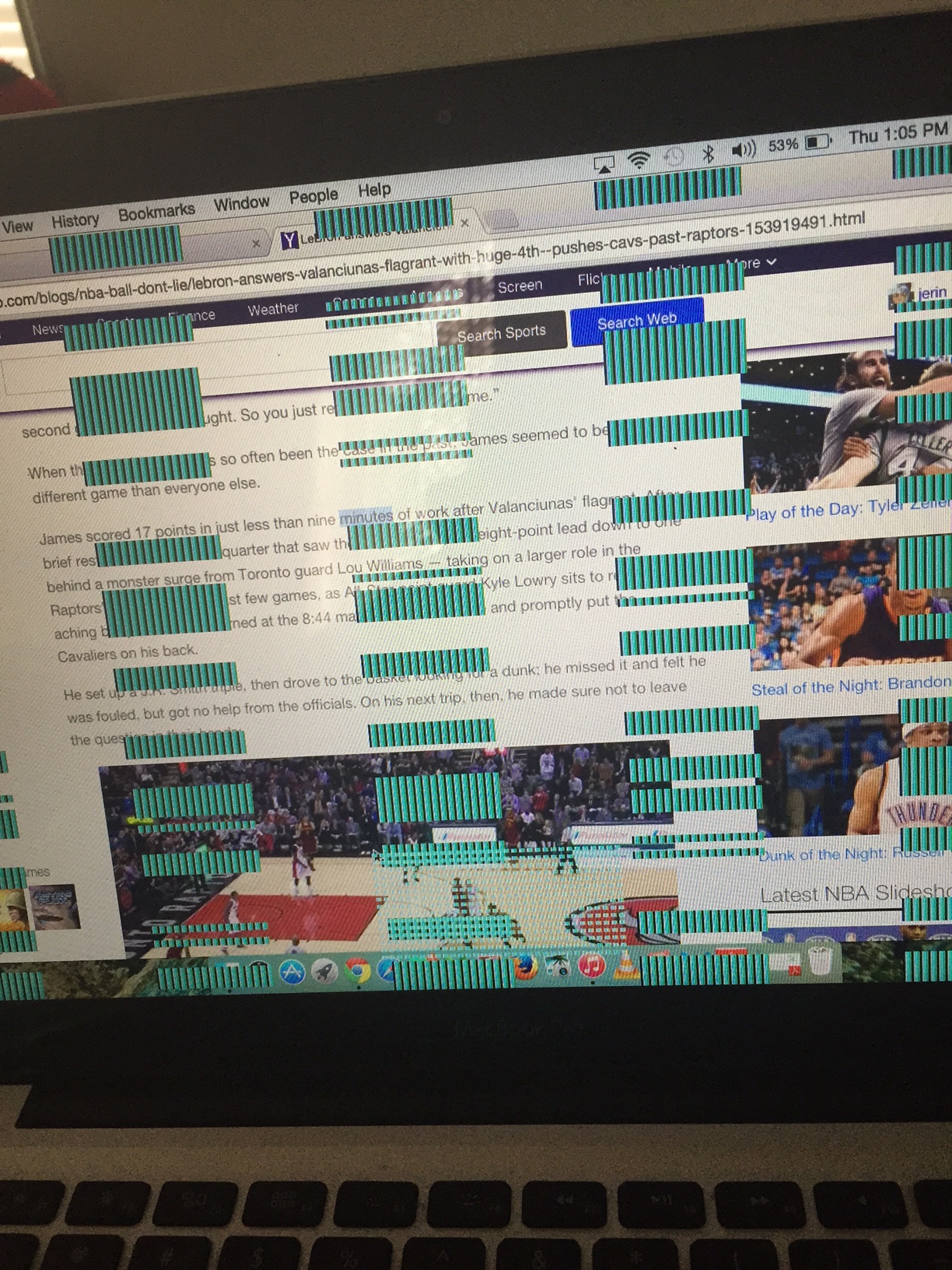 Screen froze, purple lines, three beeps. … Apple Community