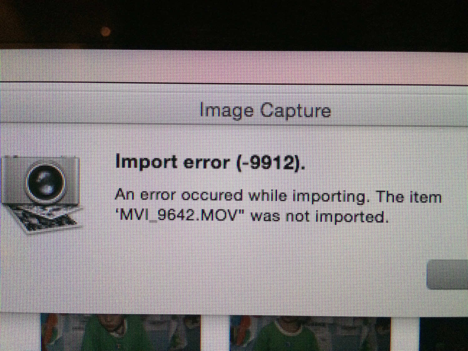 Image Capture Core error 9912? Apple Community