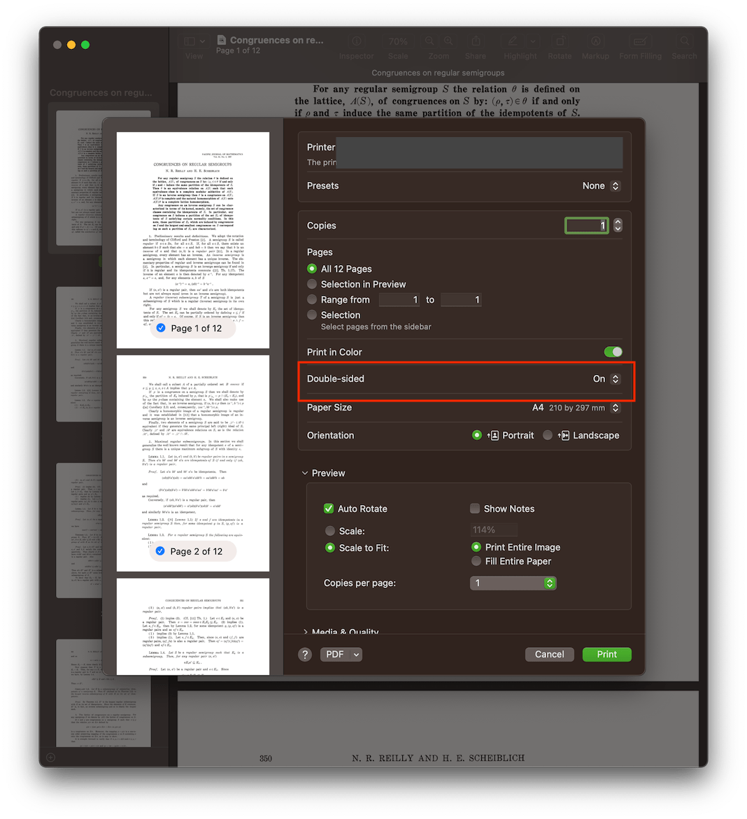 Doublesided printing not available in Ve… Apple Community