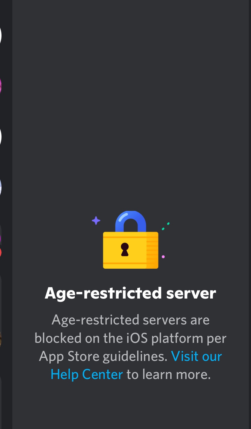 Discord age restricted settings on IOS Apple Community