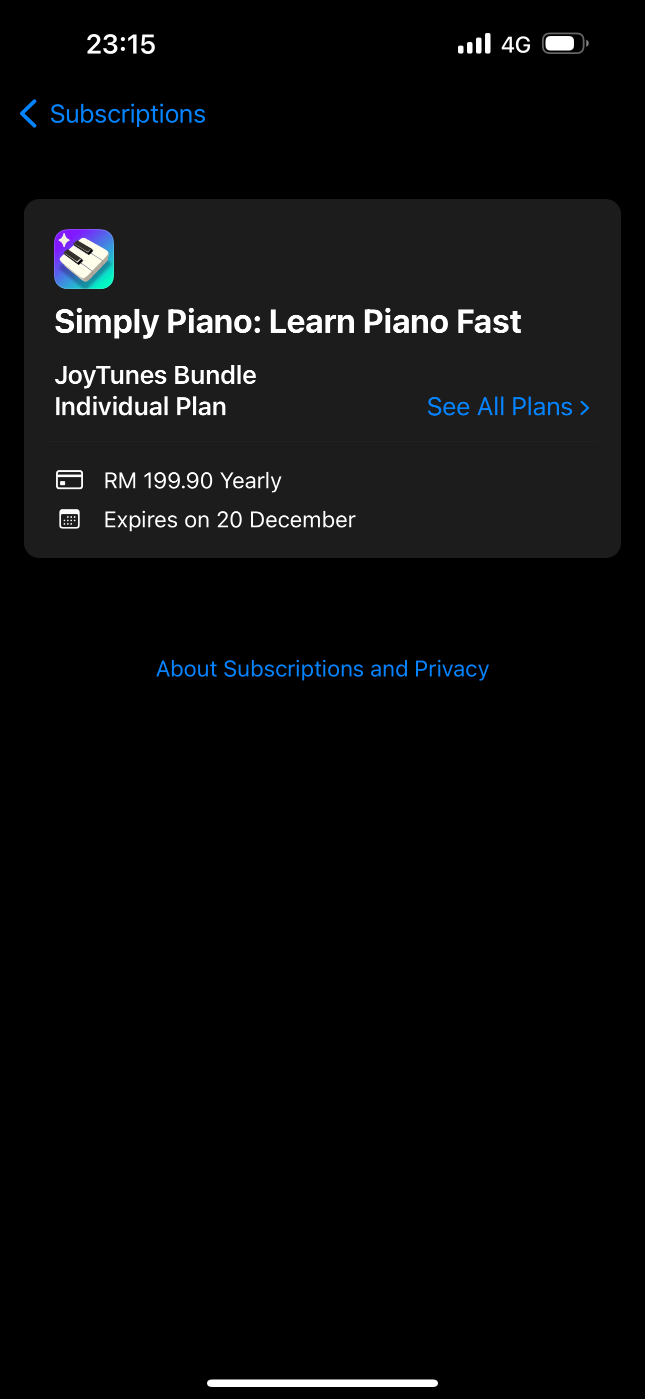 Unsubscribe “Simply Piano” Apple Community