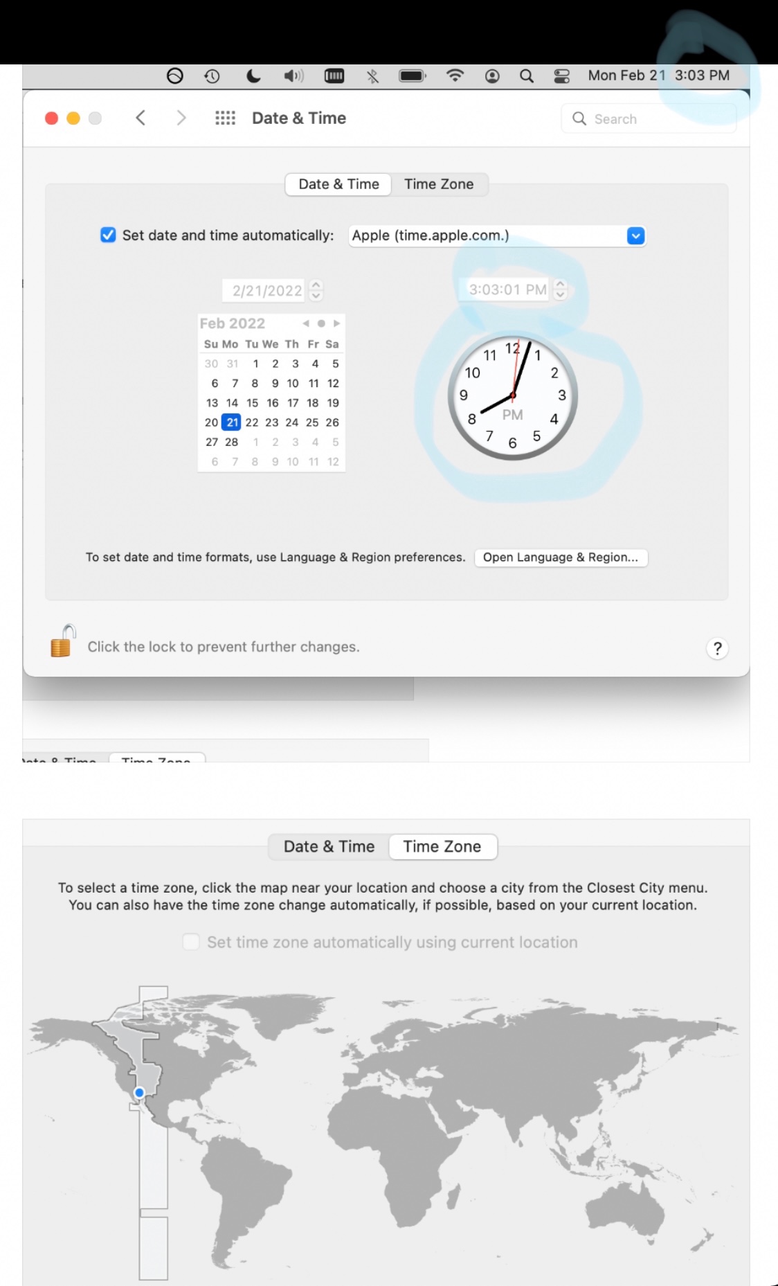 Clock & timezone remain incorrect; show m… Apple Community