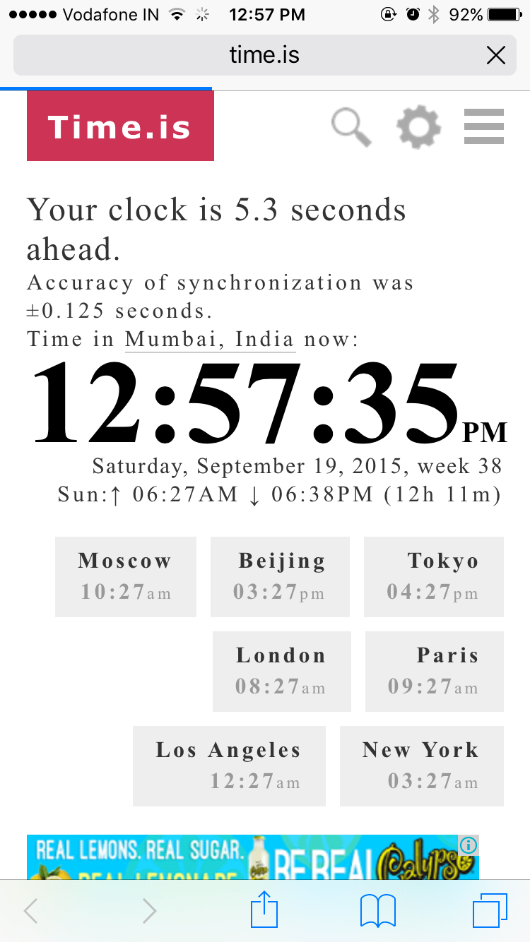 My iPhone clock is ahead Apple Community