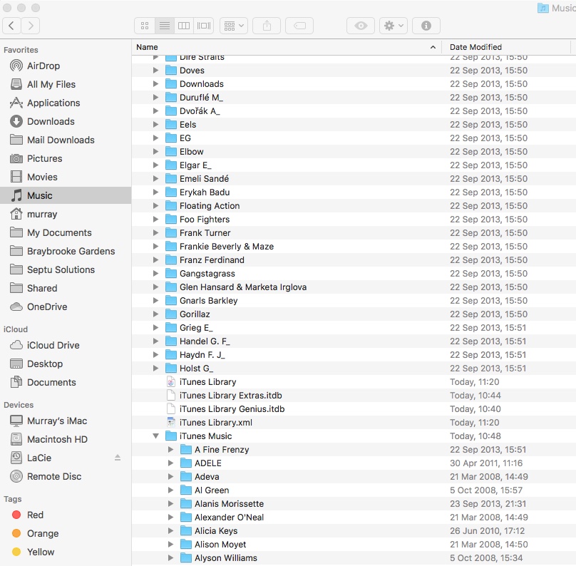 iTunes Music Folder inside iTunes Library Apple Community