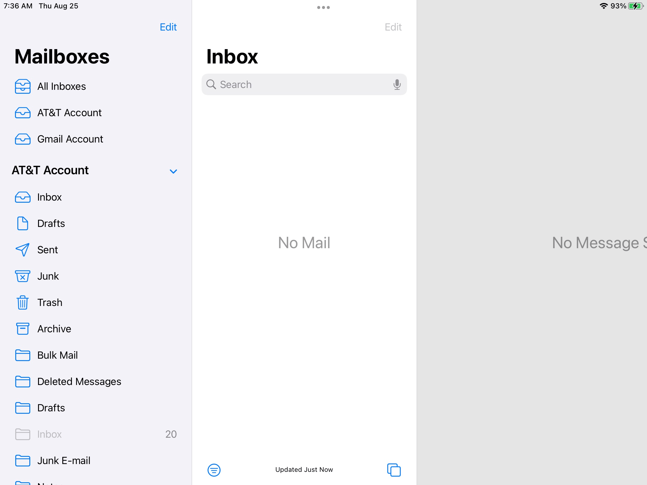 Greyed out Inbox Apple Community