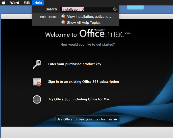 Microsoft Office 2011 needs key after ful… Apple Community