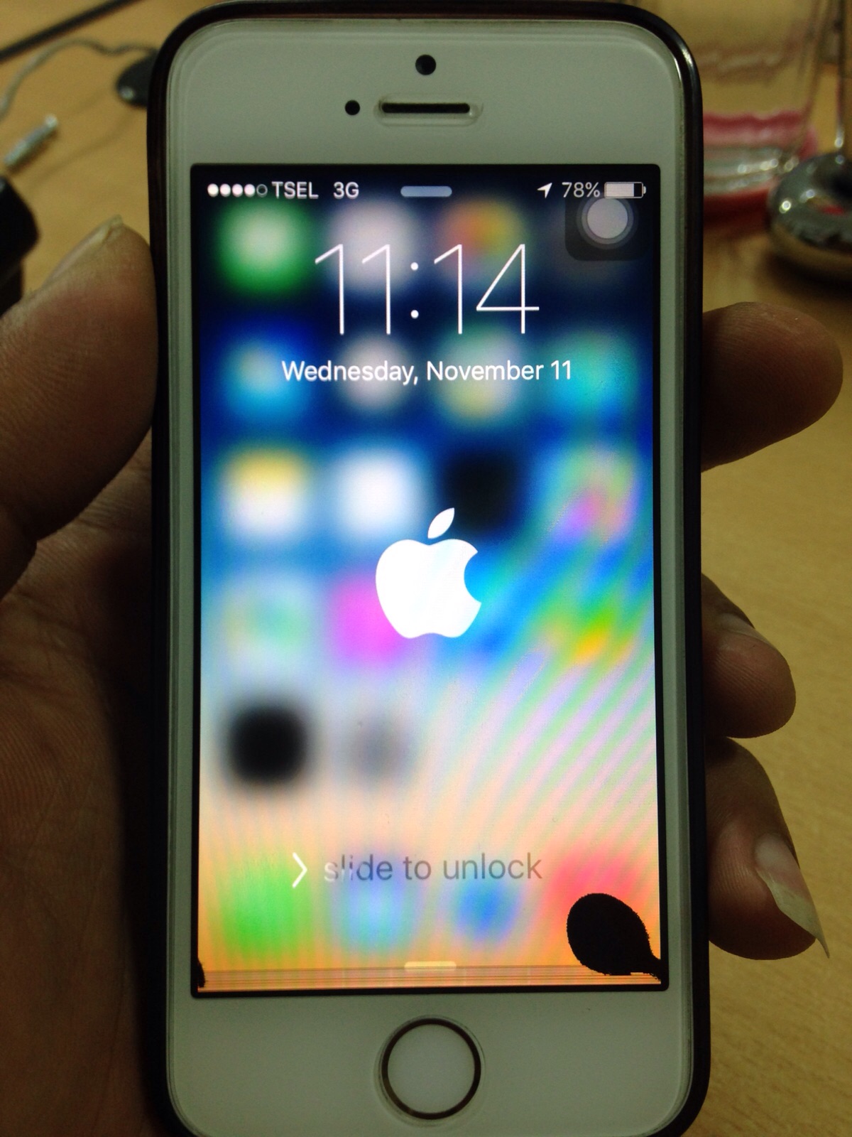 If the screen striped and black spots whe… Apple Community