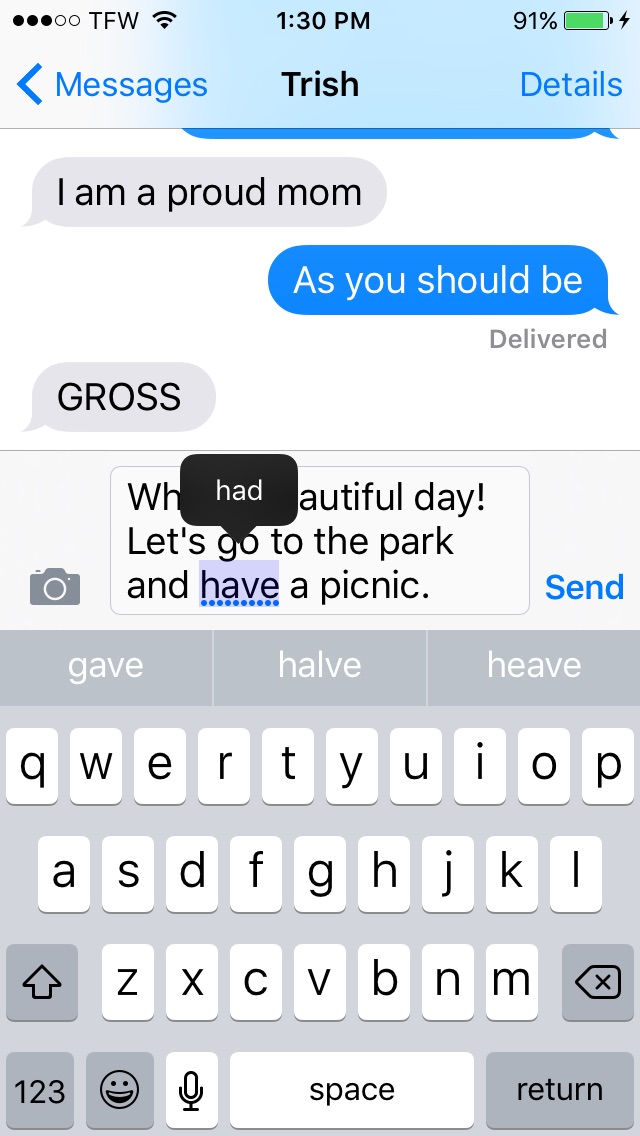Why does my iPhone 6 underline my dictate… Apple Community