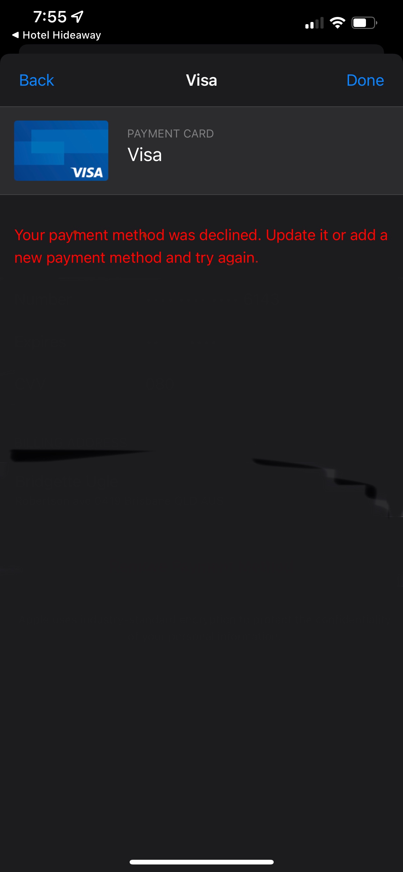 Card declined even with money on it Apple Community