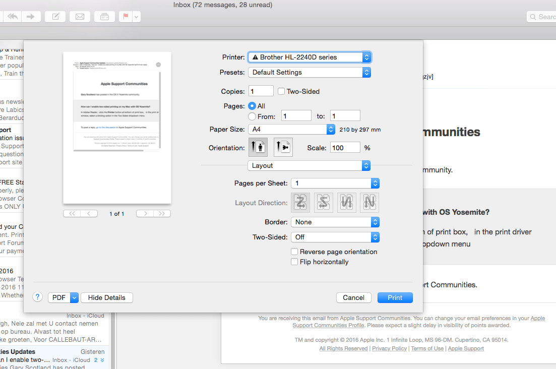 How can I enable twosided printing on my… Apple Community