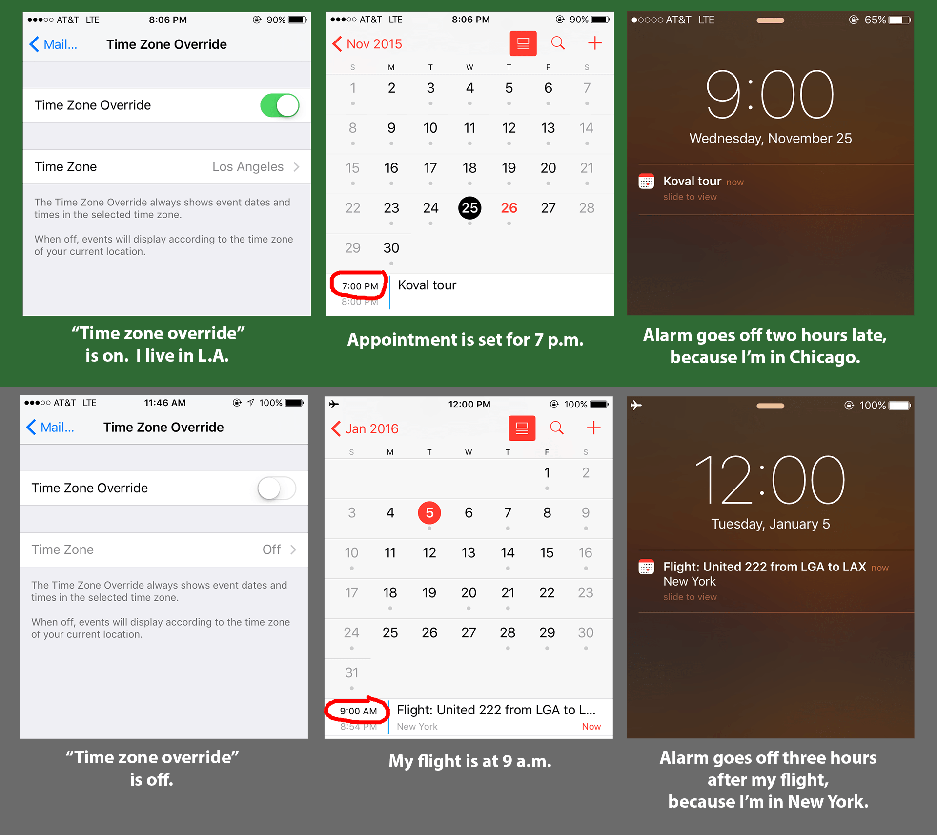 Event times shift when I change time zone… Apple Community
